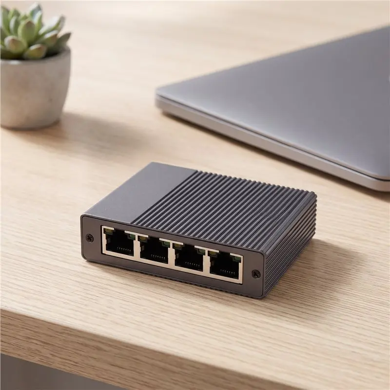 Gigabit Ethernet Switch 1 To 4 RJ45 Splitter 1000Mbps 4 Port LAN Network Adapter