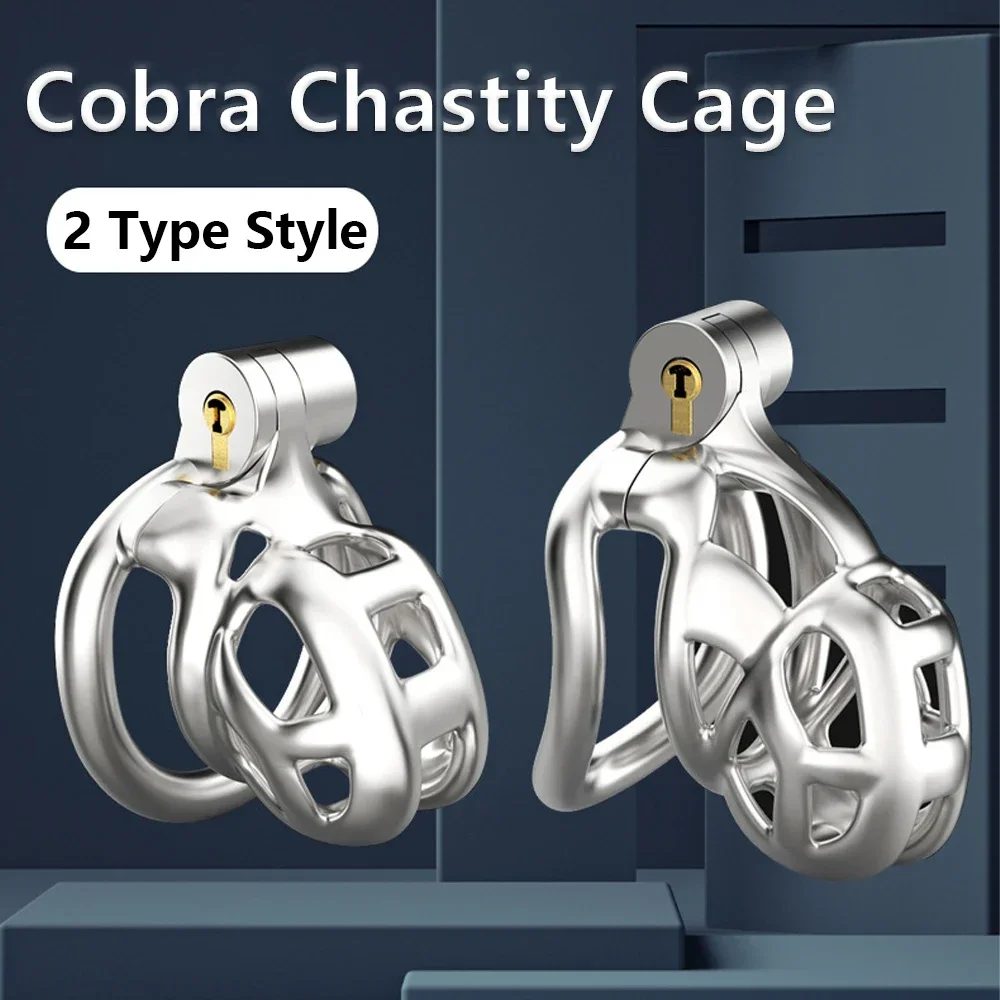 High Quality Cobra Male Chastity Cage Sleeve Penis Rings Discreet Sissy Femboy Stainless Steel Cock Cage Devices Men Adult Goods