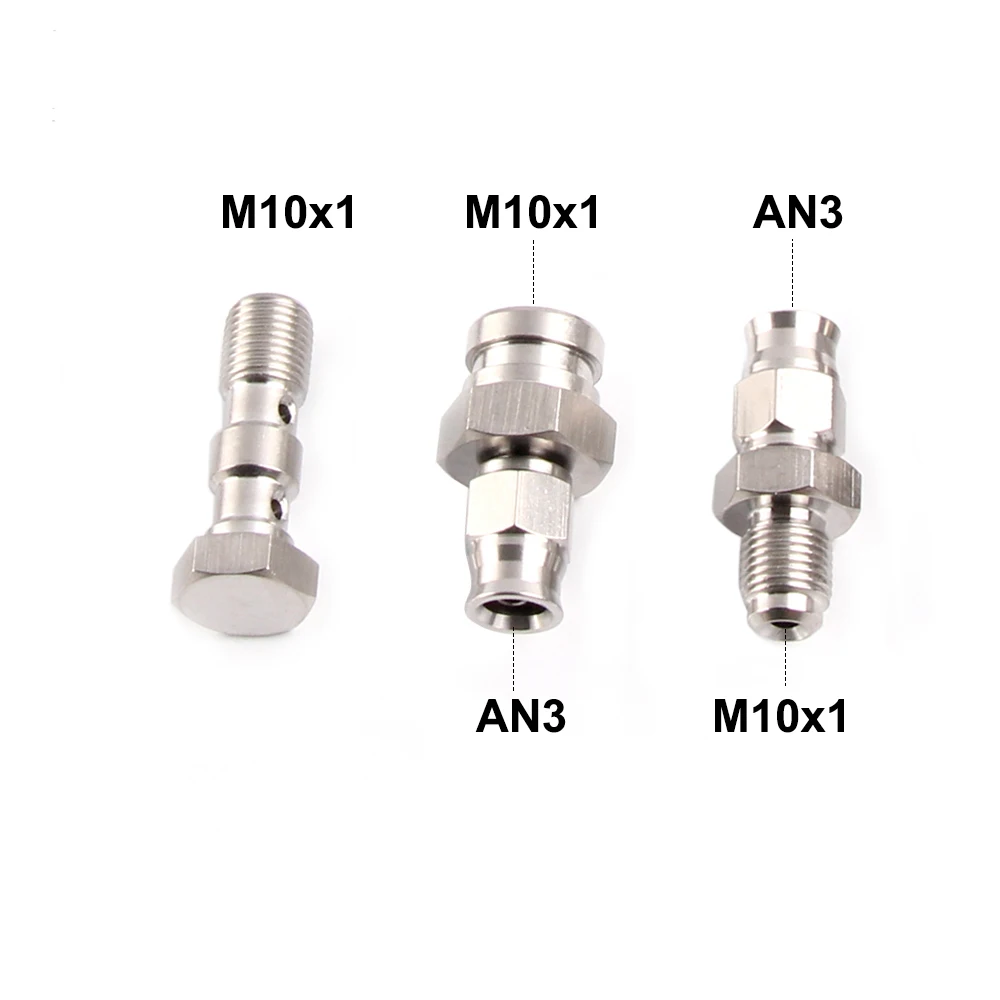 M10x1 AN3 M10x1.25 Motocykl Motor Bike Hydrauliczny wąż olejowy Hamulec Banjo Złączka ze stali nierdzewnej