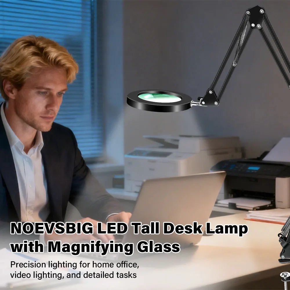 Adjustable Brightness 3Color Lighting Modes LED Table Lamp New 10X 3Segment Highlight Wider Adjustment Range for Any Scene