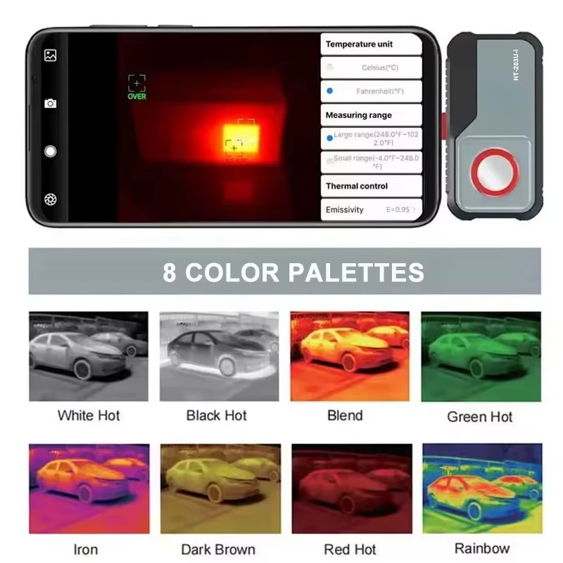 HT-203U-i Mobile Thermal Camera in frared Thermal Imager for Phone PCB Circuit Underfloor Heating Pipe Detection