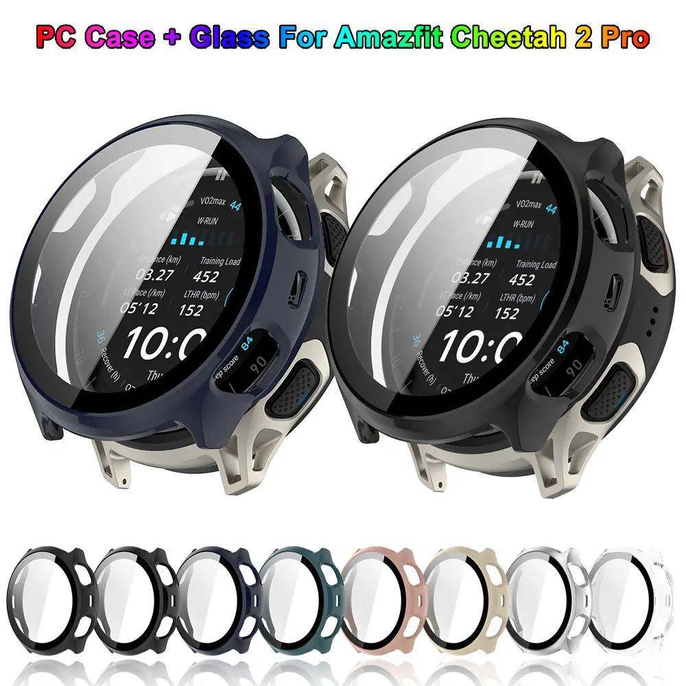 Tempered Glass Case For Huami Amazfit Cheetah Pro Full Screen Protector Bumper Shell Cover For Amazfit Cheetah Round Watch