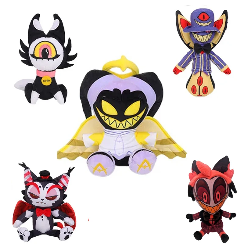 Hazbin Hotel Toys Adam The Exorcist Plush Dolls Cute Soft Toy Short Plush Dolls Anime Peripherals Room Decoration Girldren Gifts