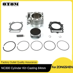 OTOM Motorcycle NC250 NC300 Cylinder Kit 84mm Cylinder Block Piston Ring Gasket For ZONGSHEN NC 250CC Upgrade 300CC Engine Parts