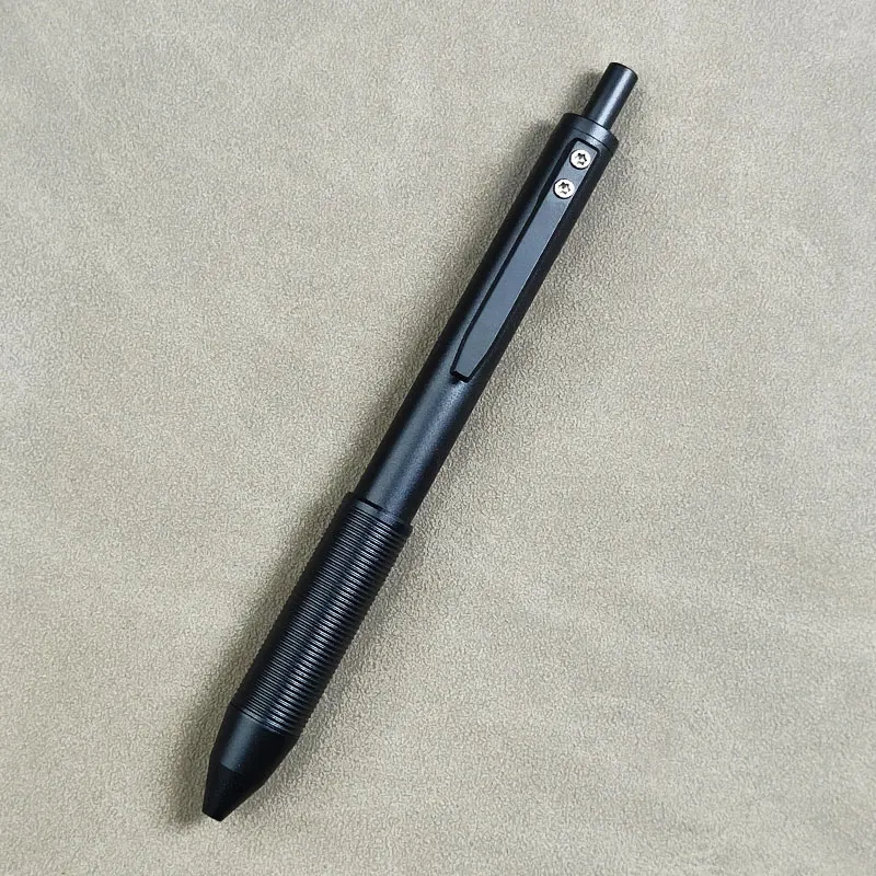 BALAOYE Stainless Steel Rollerball Pen Handmade Multifunctional Blakc 0.5mm Refills Ballpoint Pen Signature School Student Gifts