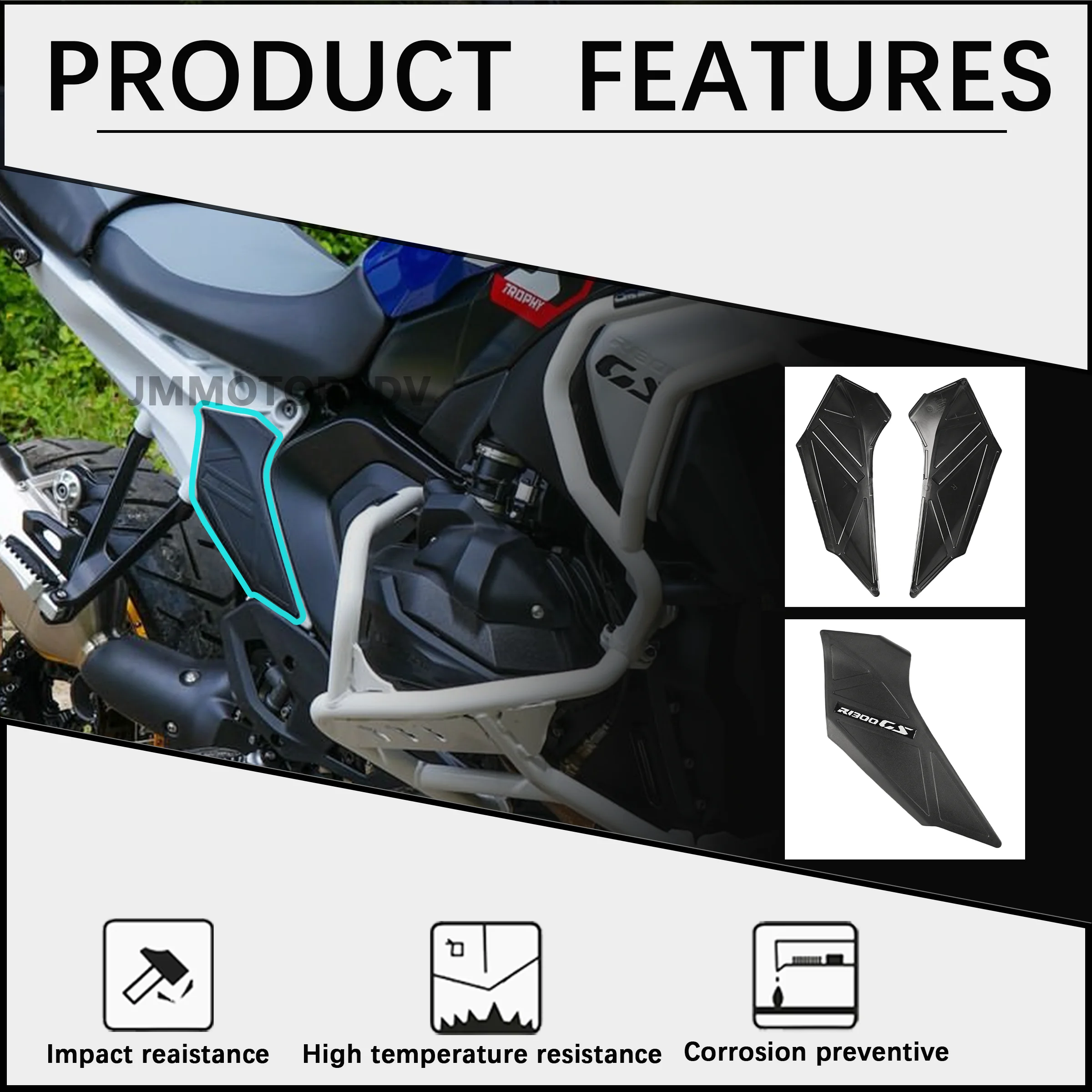 Motorcycle Side Frame Panel Guard Protector Left Right Fairings Cover For BMW R1300GS R1300 Trophy Triple Option 719 Tramuntana