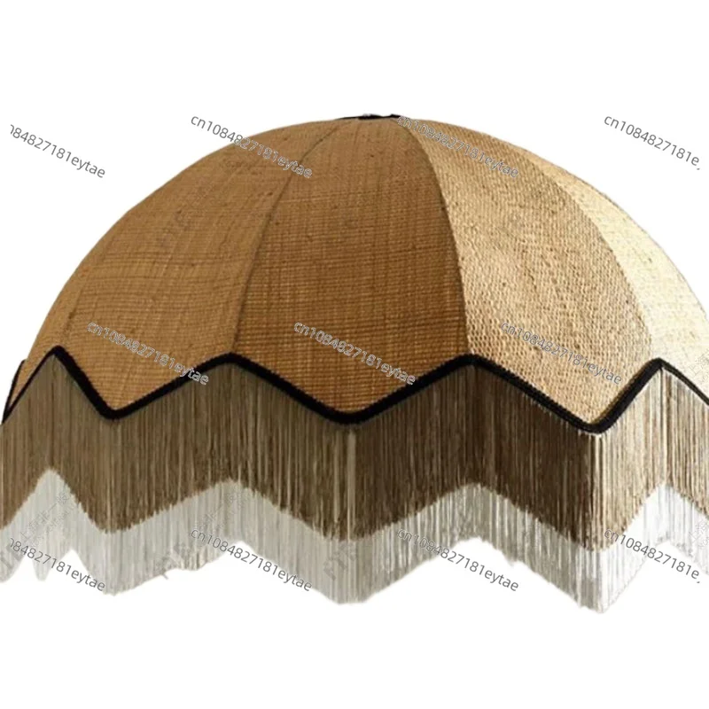 Suzhou cotton and linen curved chandelier, living room model room soft light