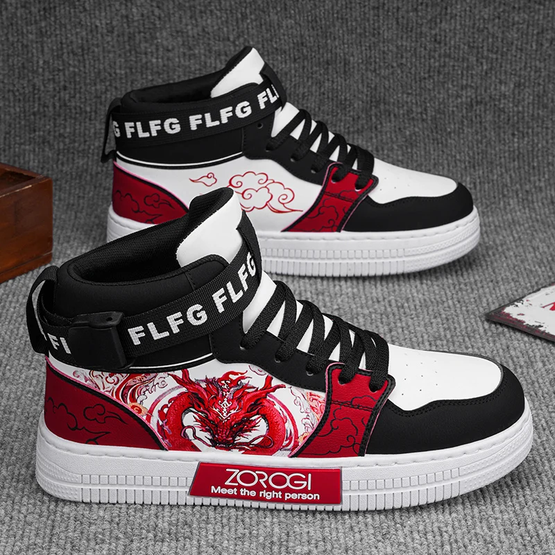 

Original Red High Top Sneakers Men Trendy Skateboard Shoes Women Platform Casual Sneaker Man Designer Shoes zapatillas hombre