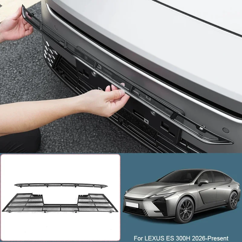 ABS Car Modify Front Buckle Insect Proof Net Front Bumper Center Intake Grille Cover Accessory For LEXUS ES 300H 2026-Present