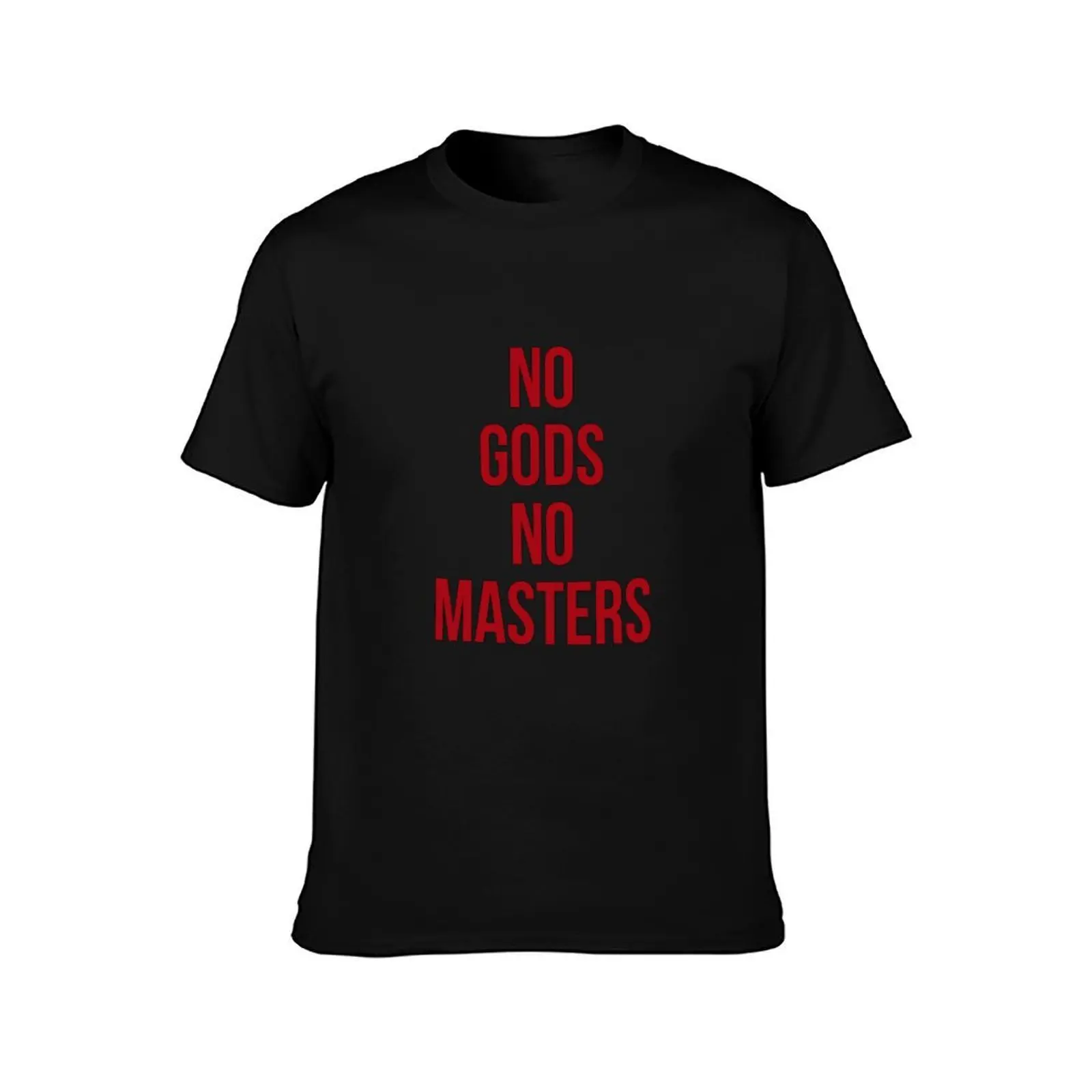 NO GODS NO MASTERS T-Shirt, Summer Casual Cotton Tee, Oversized Streetwear Tops, Vintage Graphic Print, Loose Fit Short Sleeve
