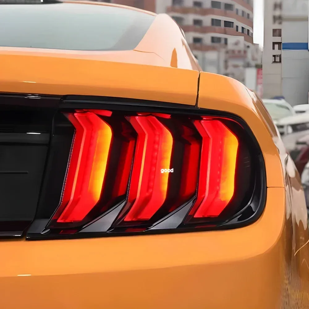 For Ford Mustang 2015-2023 LED Auto Rear Back Lamps Assembly Upgrade Flashing Turn Car Taillights Plug and Play Accessories