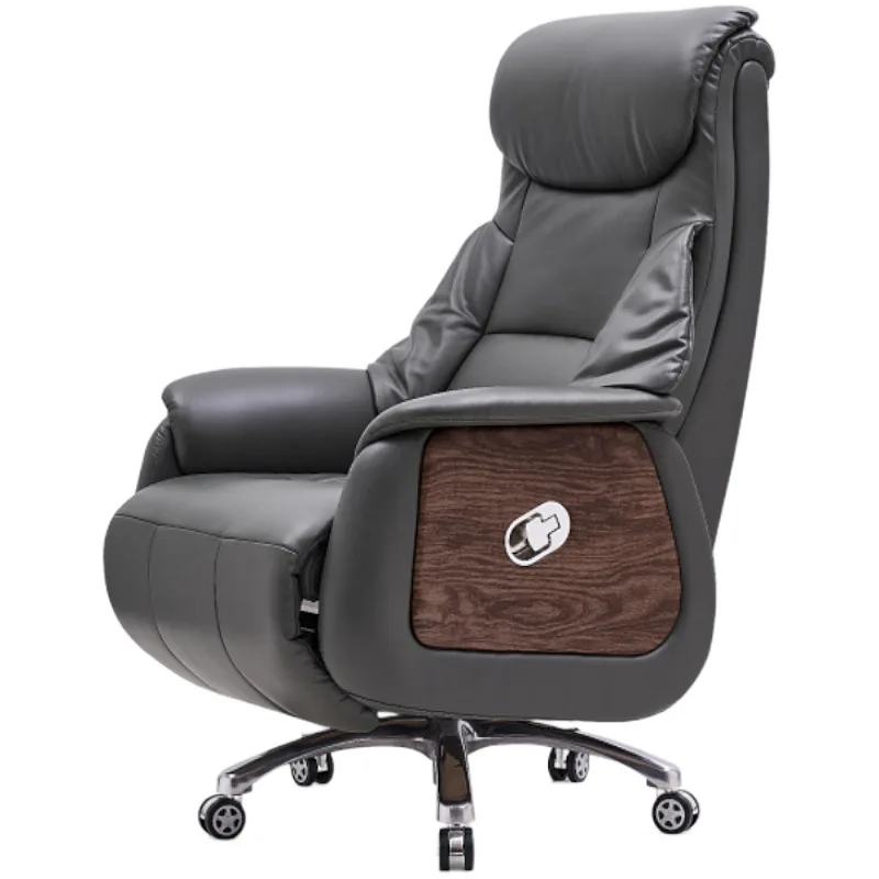 

Light luxury electric comfortable backrest can lie down luxury class chair president's office sedentary waist boss