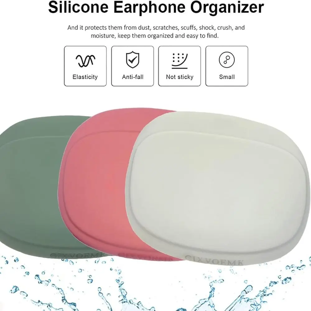 

New Silicone Headphone Storage Box Cute Mini Earphone Case Portable Data Cable Bag