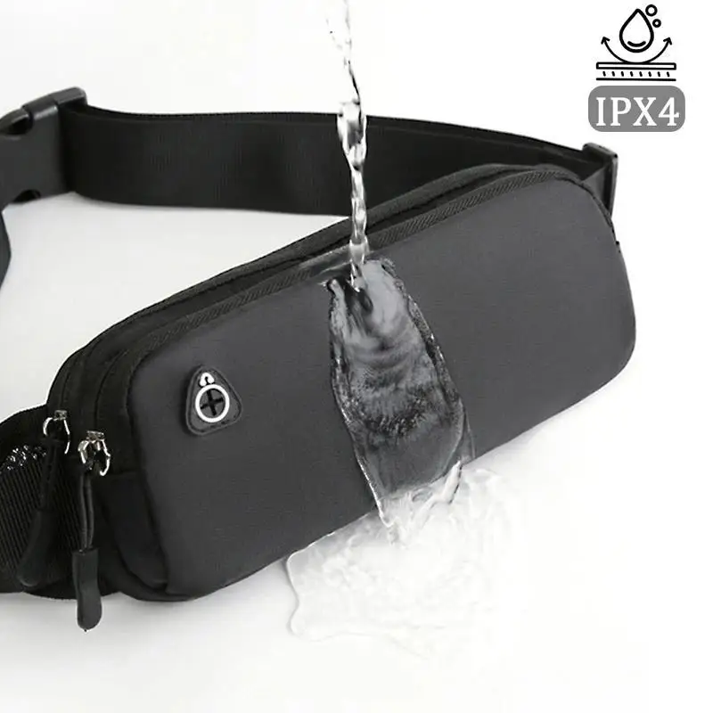 Oxford-Gewebe Leichte und Elastische Hüfttasche Doppelreißverschluss Anti-Diebstahl-Design Unisex Verstellbare Größe für alle Wanderrucksäcke – Detail 9