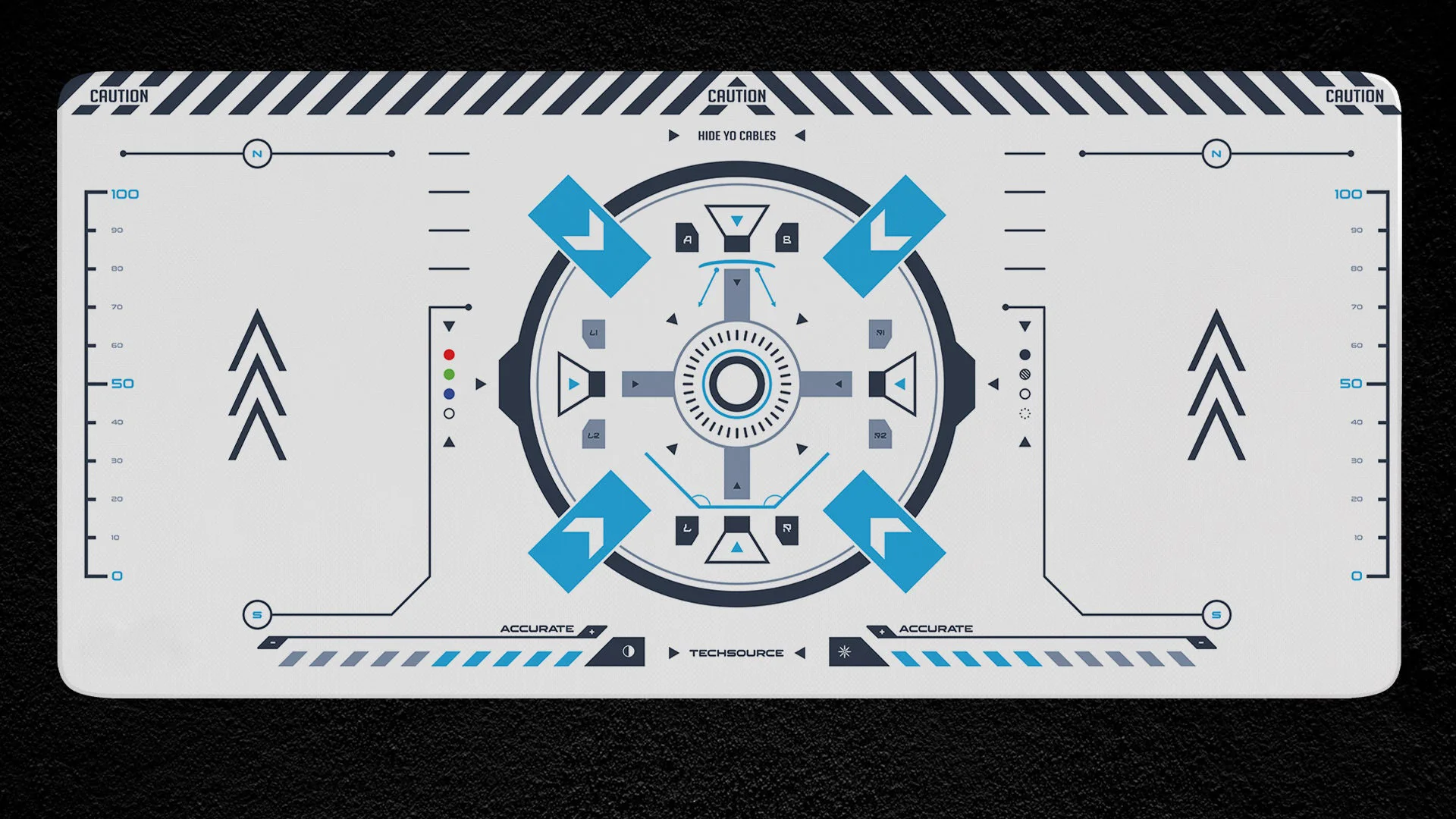 

White Patterned Placemat, Artistic Aesthetic Office Decoration, Gift for Minimalist Style Enthusiasts, Desktop Decor, Gamer Mat