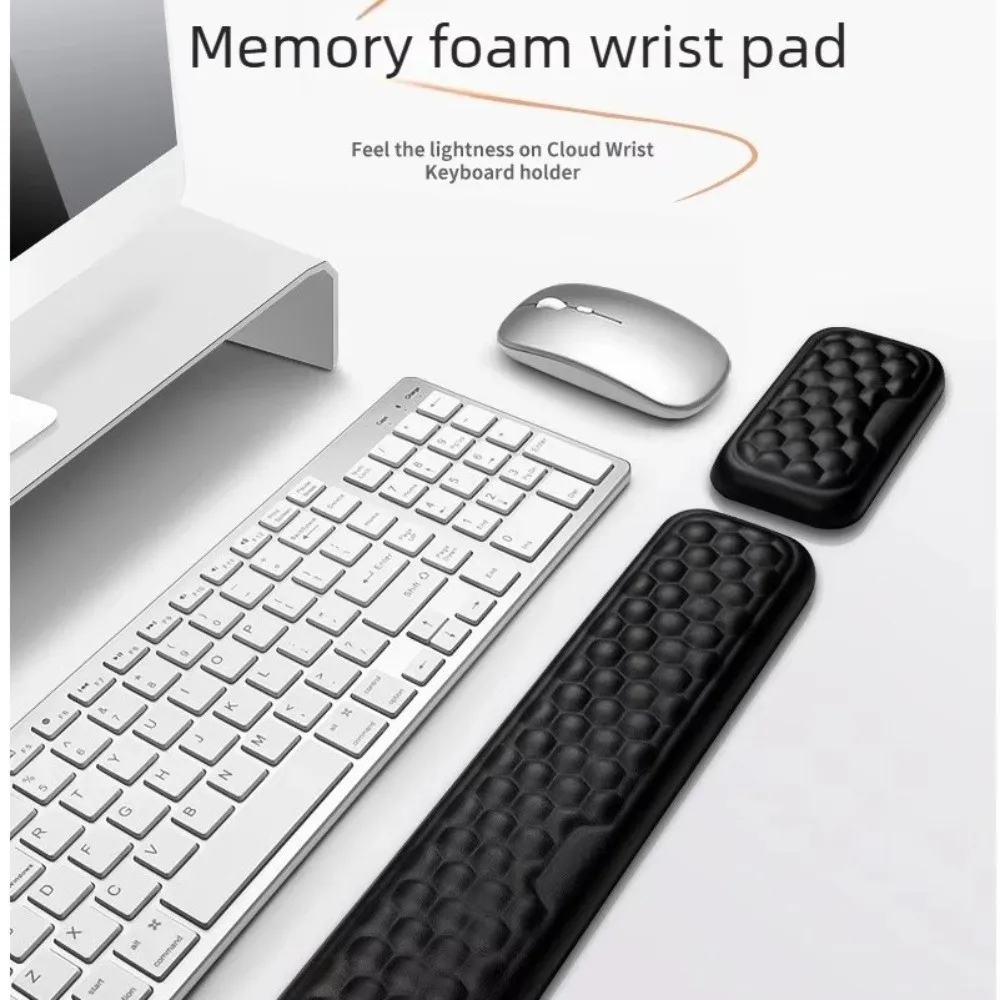 Foam Ergonomic Wrist Rest Soft Slow Rebound Keyboard Wrist Rest Pad Water Ripple Non-Slip Base Wrist Protection Pad