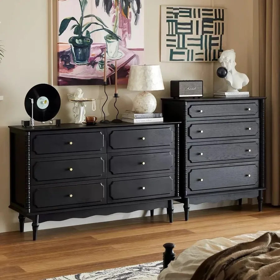 cabinet high-end chest cabinet American locker solid wood chest of drawers small apartment bedroom chest of drawers locker
