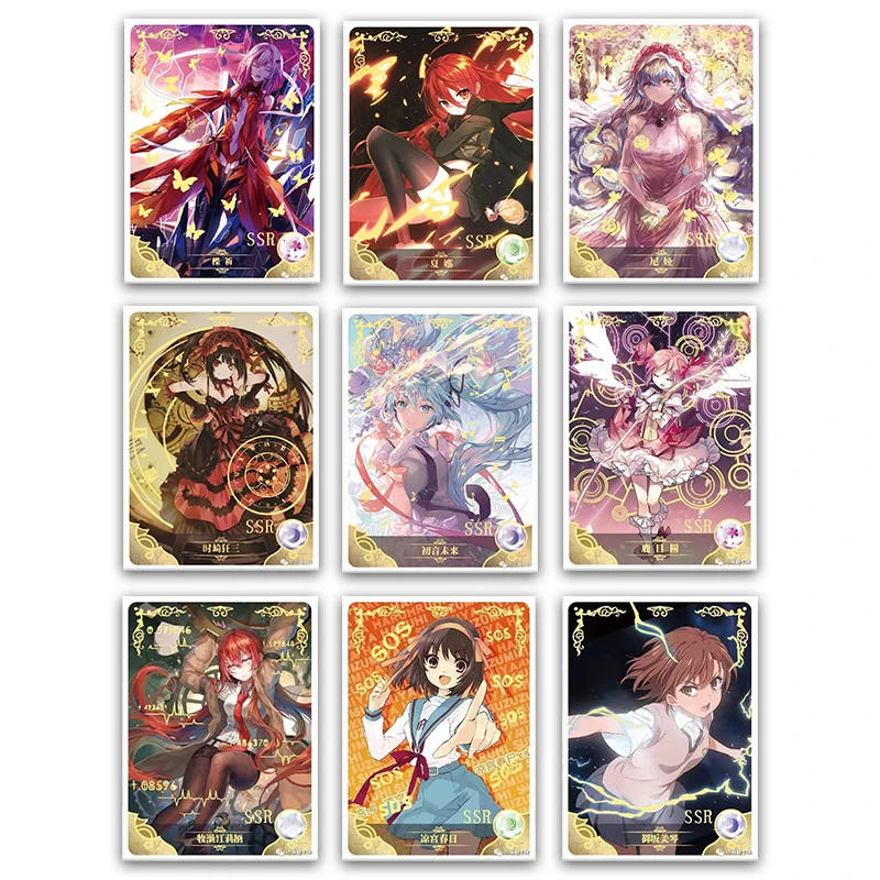 Anime Goddess Story Heartwings Tokisaki Kurumi Kaname Madoka Boa-Hancock Shana Ssr Card Rare Children's Toys Boys Birthday Gifts