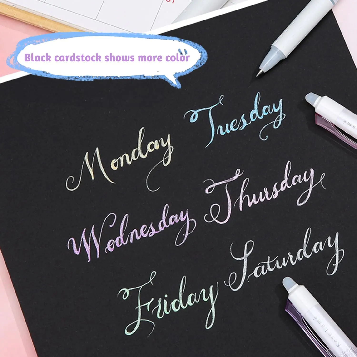 향기 나는 플래싱 지워지는 젤 잉크 펜 6개, 0.7mm 리트랙터블, 지우개 포함, 다채로운 색상, 저널링, 드로잉, 사무실, 학교용