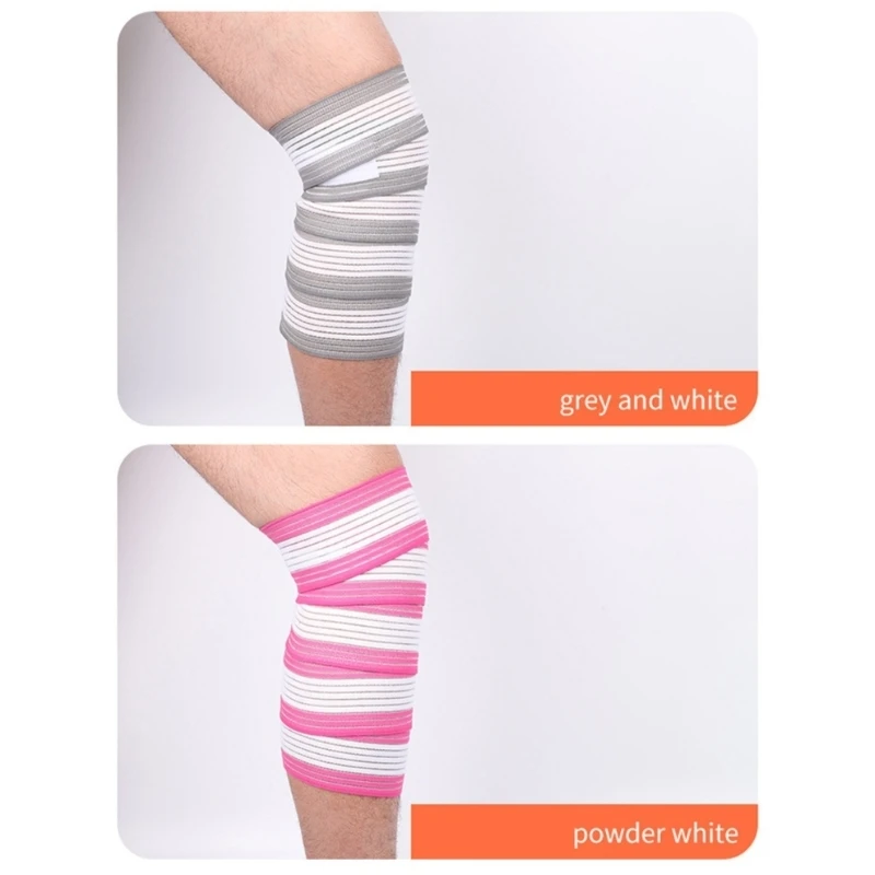 Q39E Stretchy Knee Support Strap 180X8cm Elastic Nylon Spandex Bandage For Running