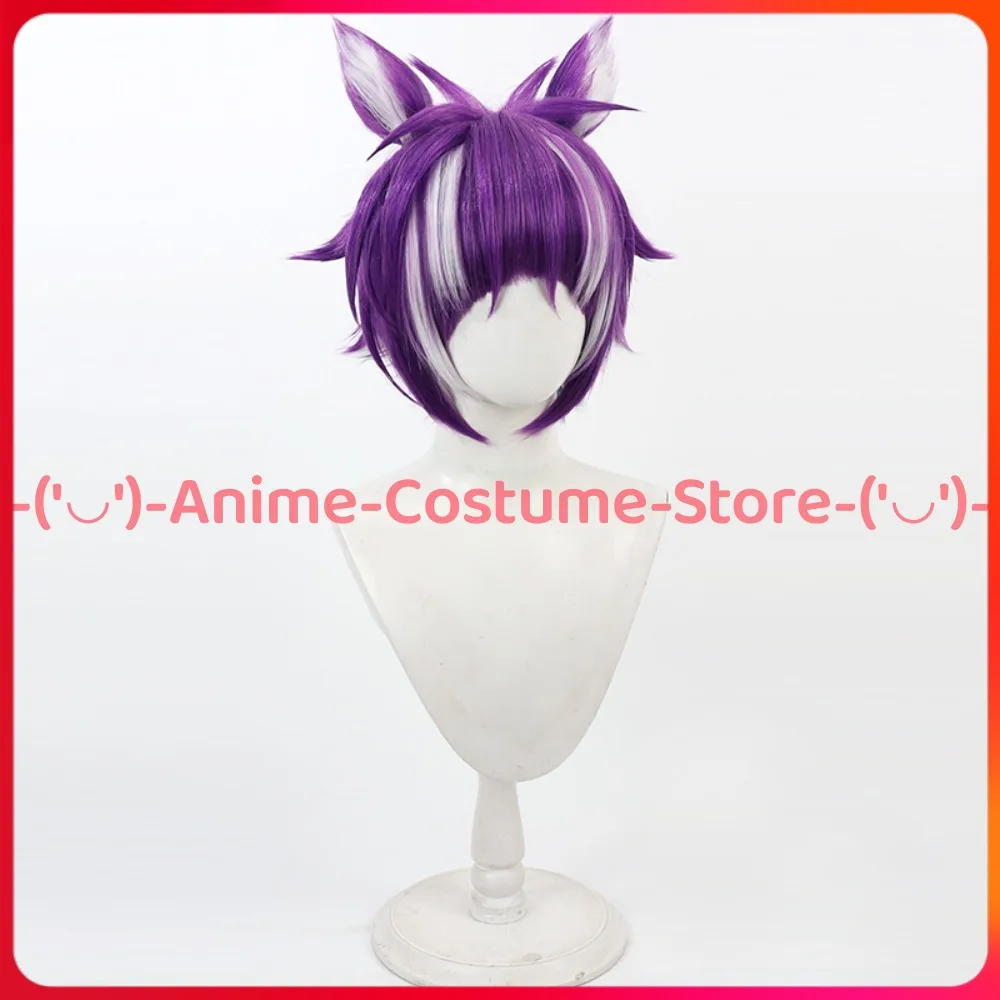 Twisted Wonderland Cheshire Cat Cosplay Wig Ears Anime Game Character Halloween Carnival Party Costume Wigs Heat Resistant Hair