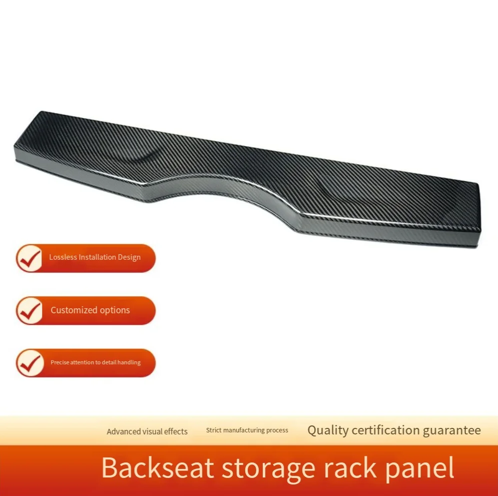 Real Dry Carbon Fiber Rear Trunk Rack Cover For Fiat 500 Abarth 2007-2023 Interior Trim