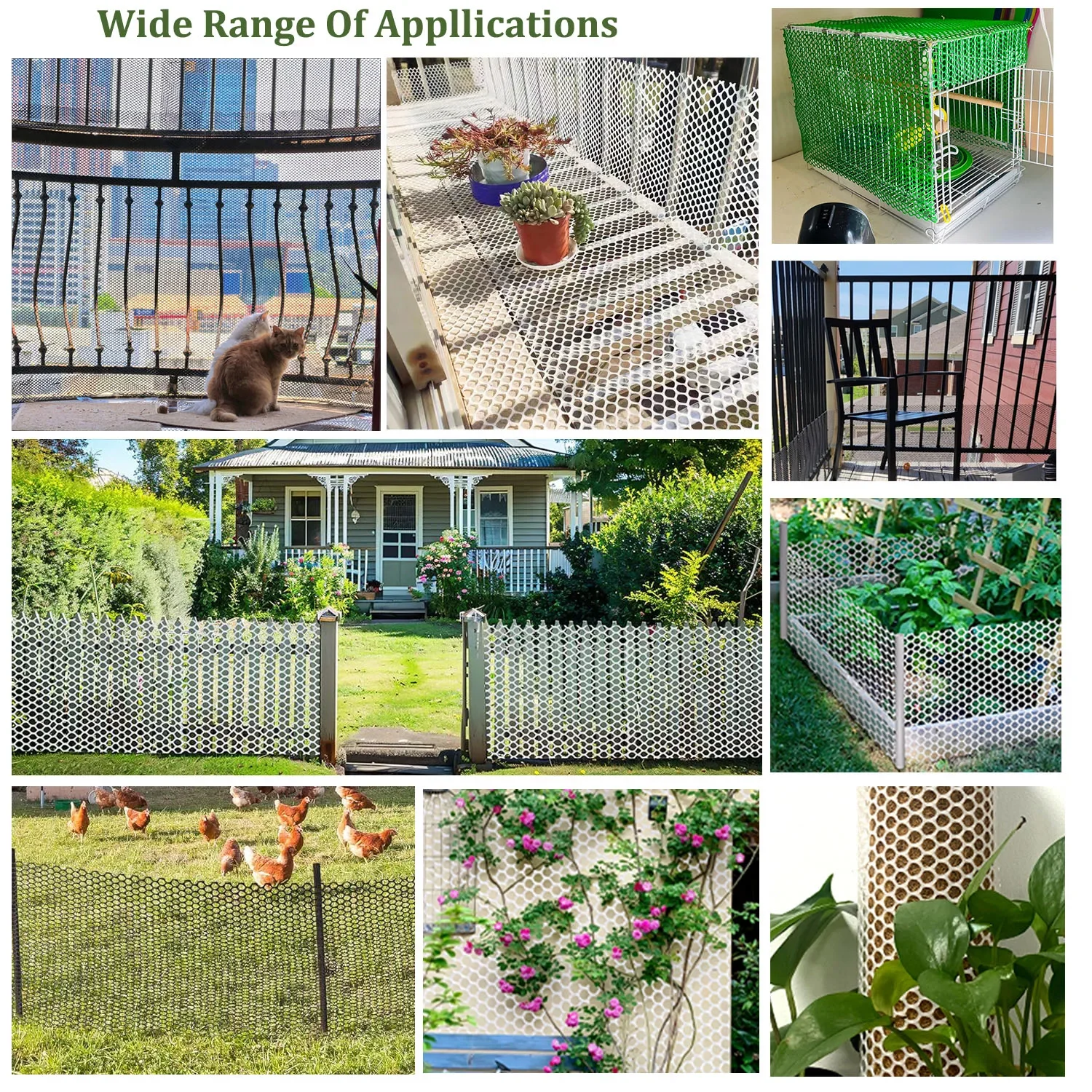 1/2 لفة شبكات حماية بلاستيكية لمزارع الدواجن وشرفات الأسرة وشبكات الحماية البلاستيكية وشبكات الوقاية من السقوط 40 × 300 سم