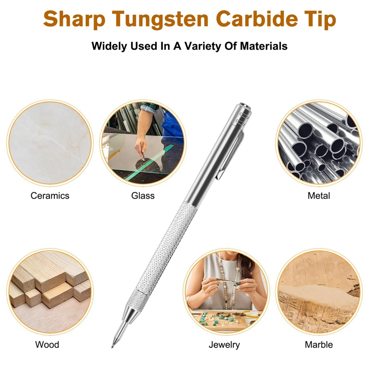 2 Pack Tungsten Carbide Tip Scriber Tool, Metal Scribe Scriber Marking Tools with Magnet, Premium Engraving Pen