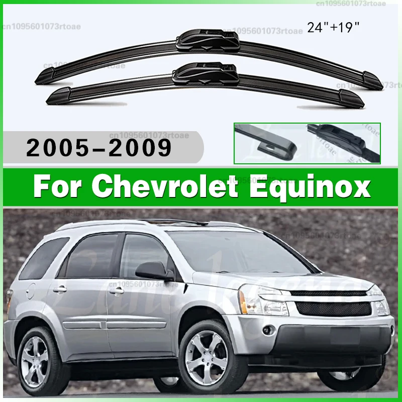 Escobillas Limpiaparabrisas Delanteras para Auto de 24 y 19 Pulgadas, Accesorios para Limpiar el Parabrisas de Autos Chevrolet Equinox y Pontiac Torrent 2005-2009