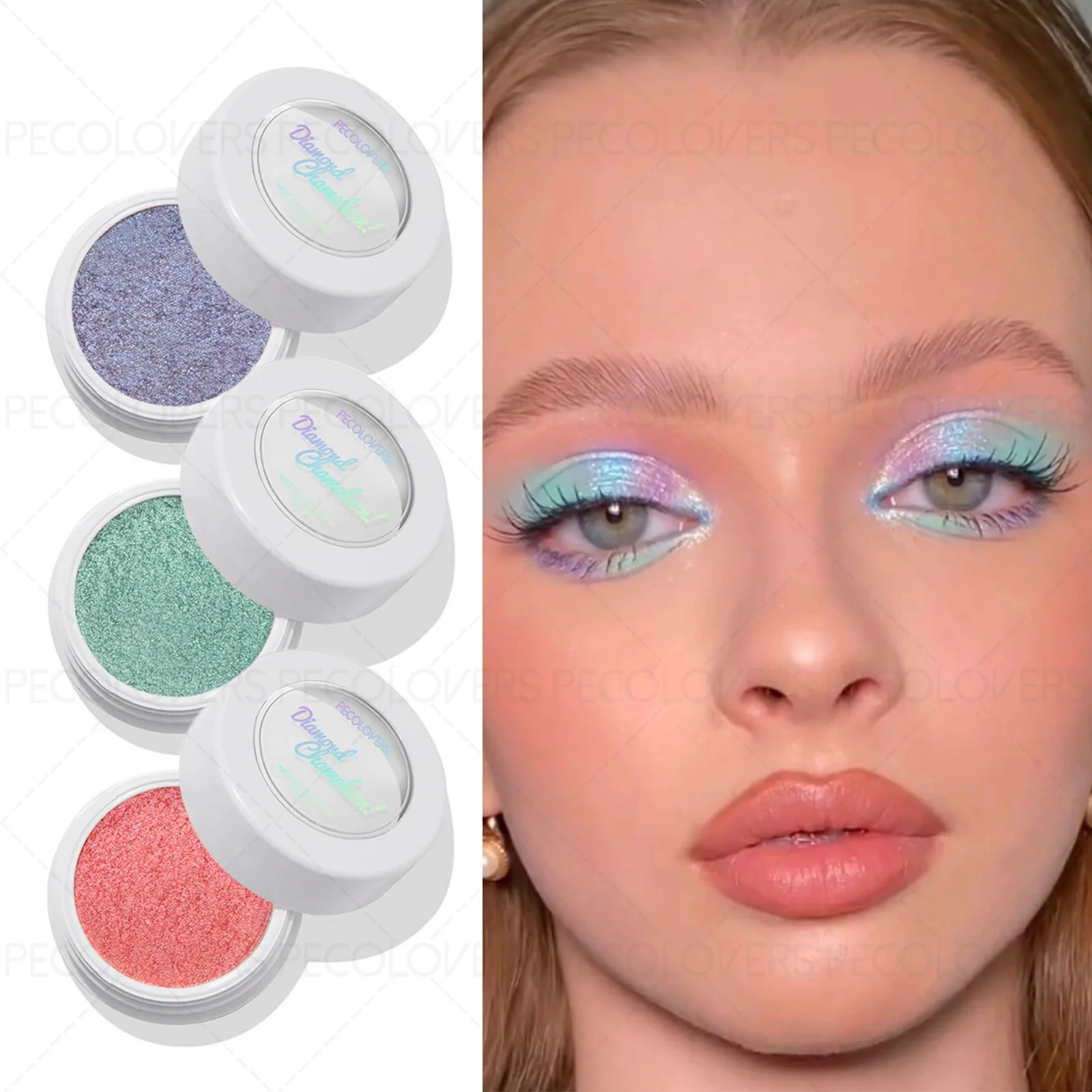1PC Chameleon Glitter Eye Shadow Powder - Metallic Glitter, Pearlescent, Perfect for Dramatic Eye Makeup, Suitable for christmas