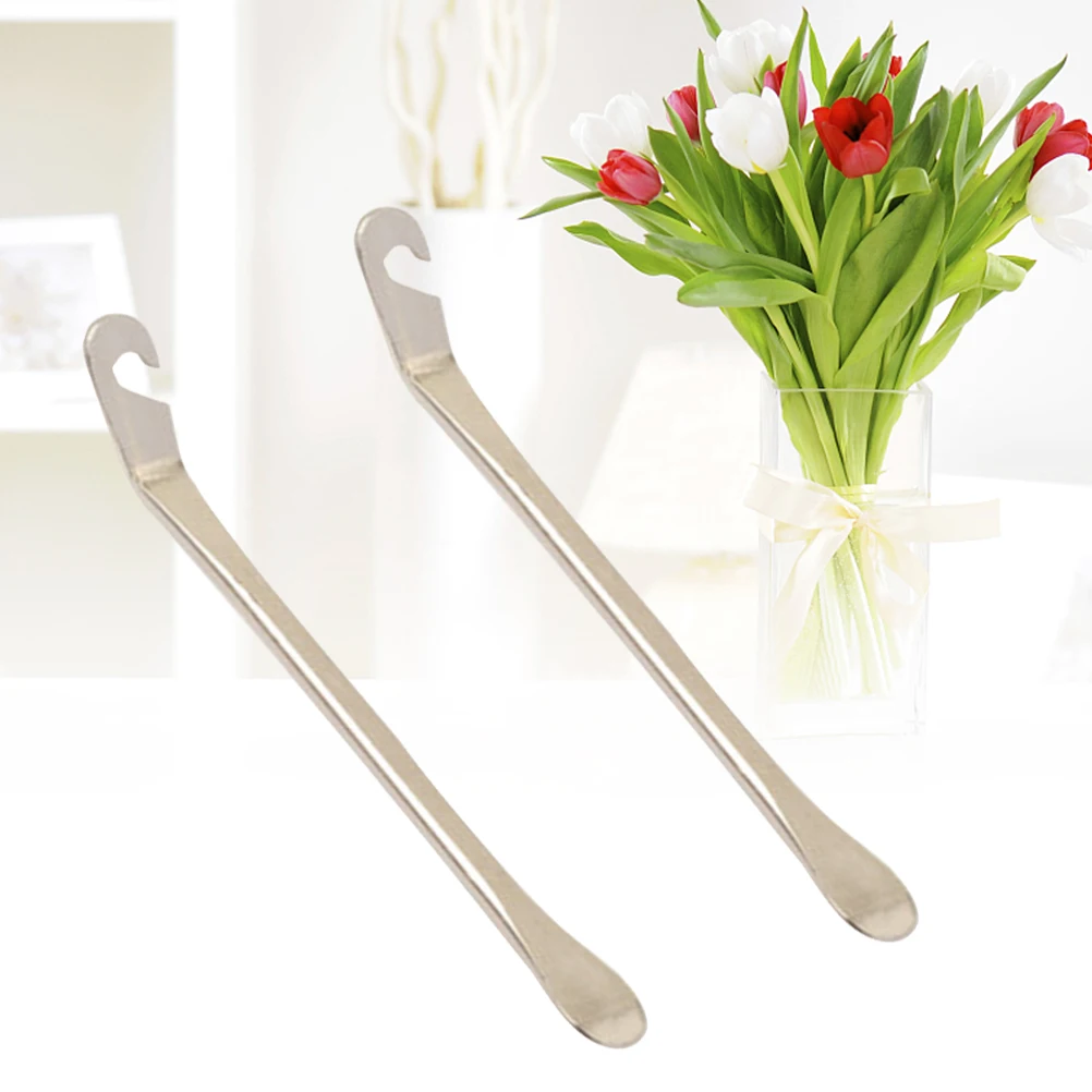 

2 Pcs Tire Crowbar Easy to Carry Levers Metal Mountain Bike Steel Material Irons