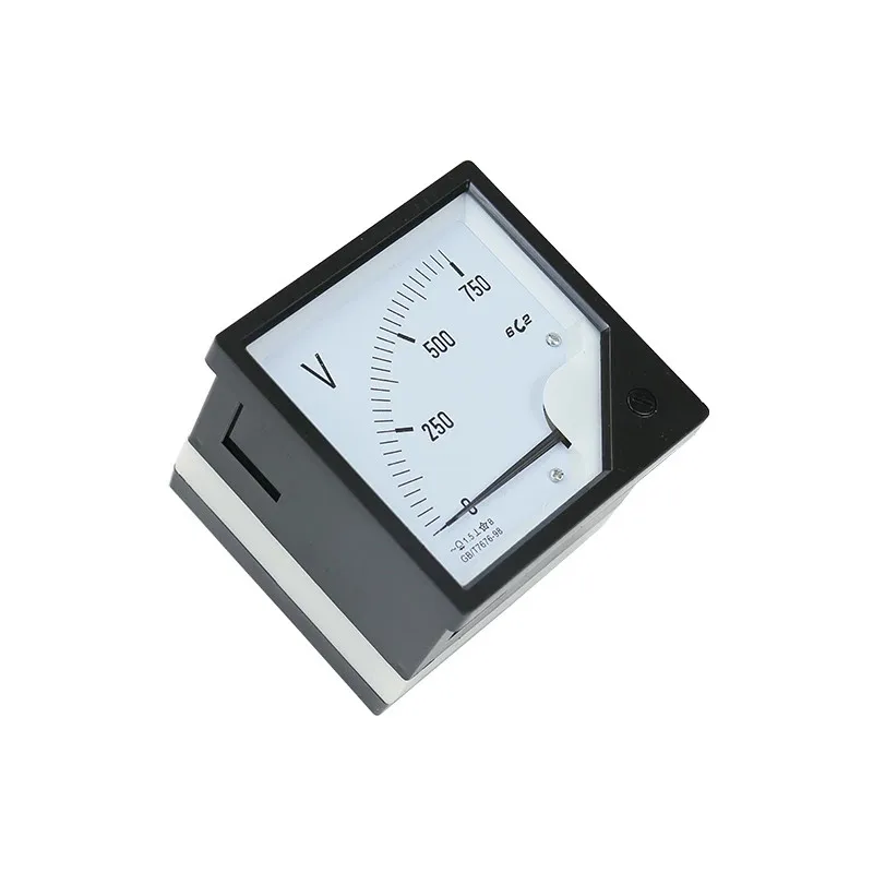 DC Analog Pointer Meter 5V 10V 15V 30V 75V 100V 150V 300V 500V 750V 1000V Square 6C2-V 80*80mm Voltmeter