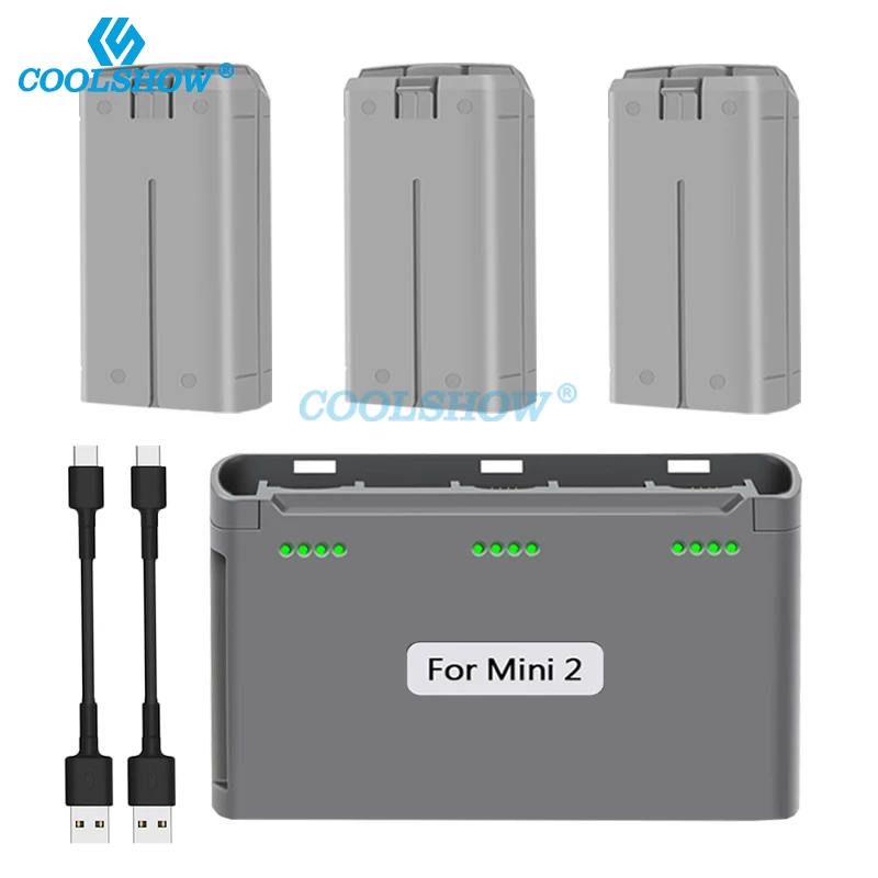 

Coolshow Battery for Mini 2/ Mini SE Batteries Charger 2400mAh for DJI Mini 2 SE Intelligent Flight Drone Battery Accessories