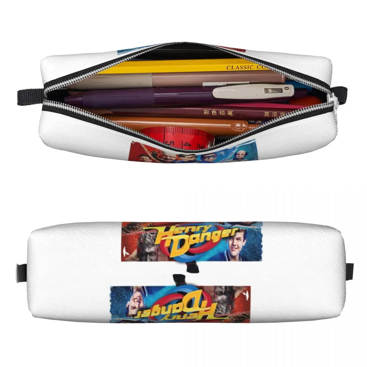 هنري خطر جيد ضد. مقلمة الشر سعة كبيرة أكياس القلم صندوق القلم لصبي فتاة الطلاب القرطاسية قلم رصاص الحقيبة حقيبة مستحضرات التجميل