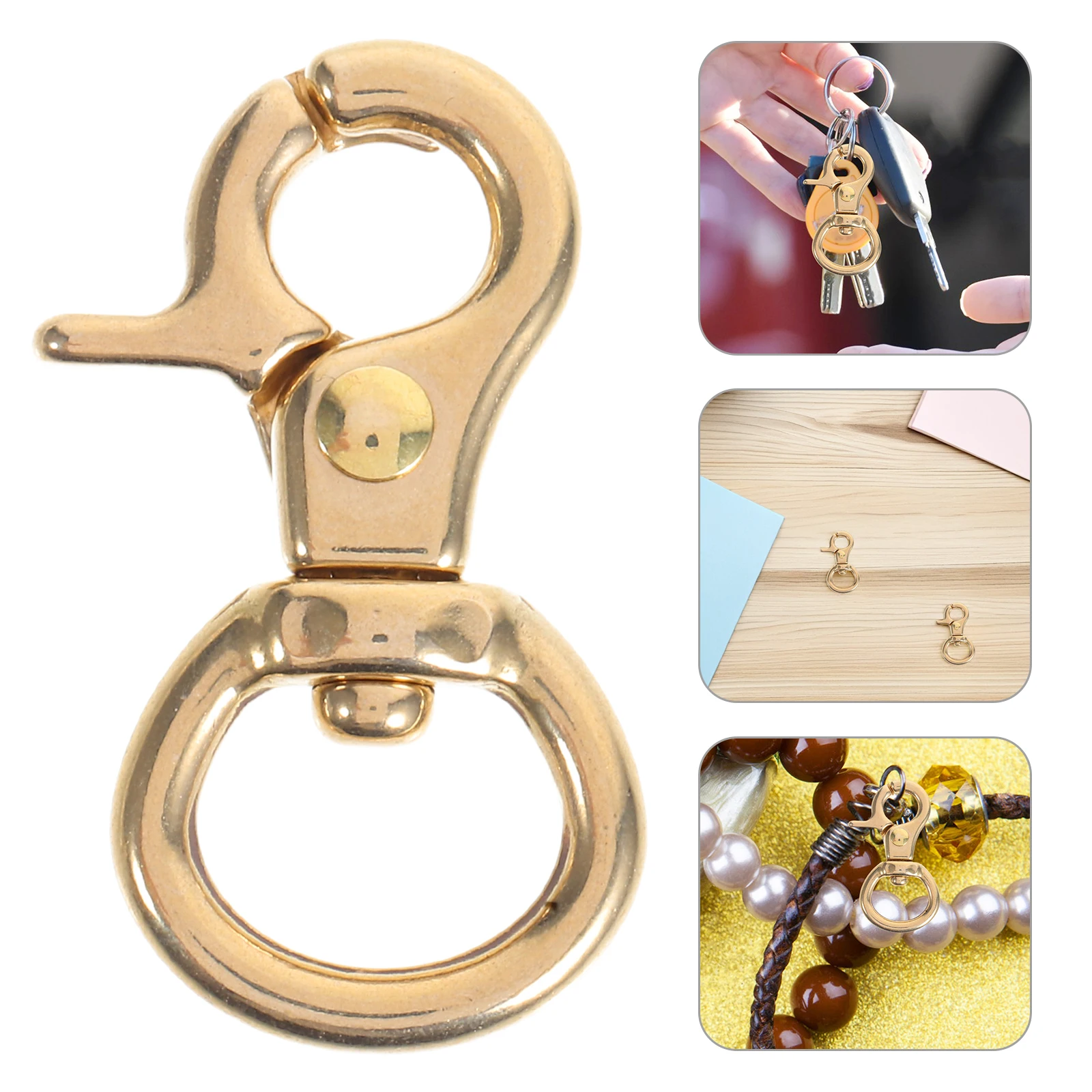 

4 шт., крючок из чистой меди, пружинная пряжка, брелок для ключей, латунные застежки в виде когтей омара для ювелирных изделий