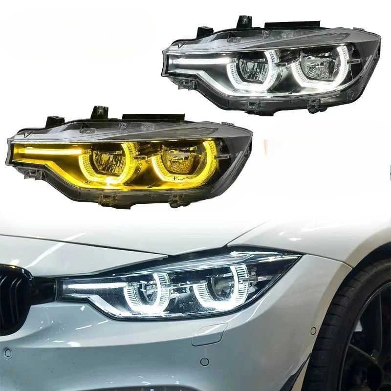 

LED toned yellow/white headlights, suitable for F30 3 series F31 3 series, hot-selling auto parts 2012-2018