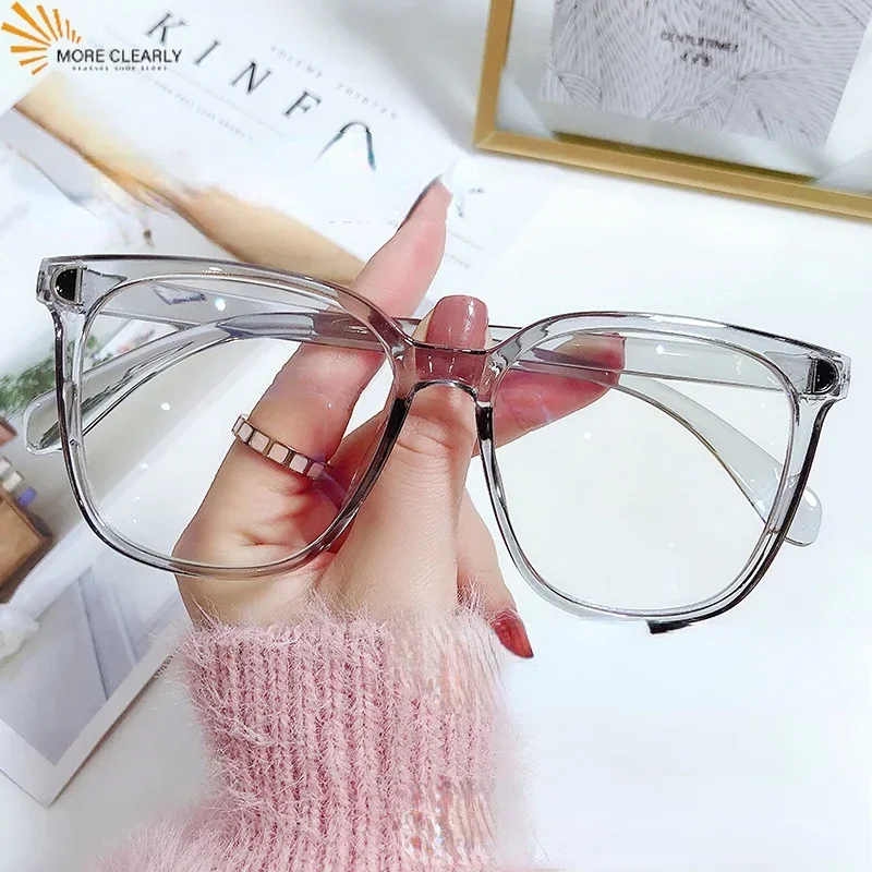 Computer Goggle Ultra Light Frame Blue Light ProtectionAnti-Blue Light Glasses for Women Men Vintage Transparent Polygon Eyewear