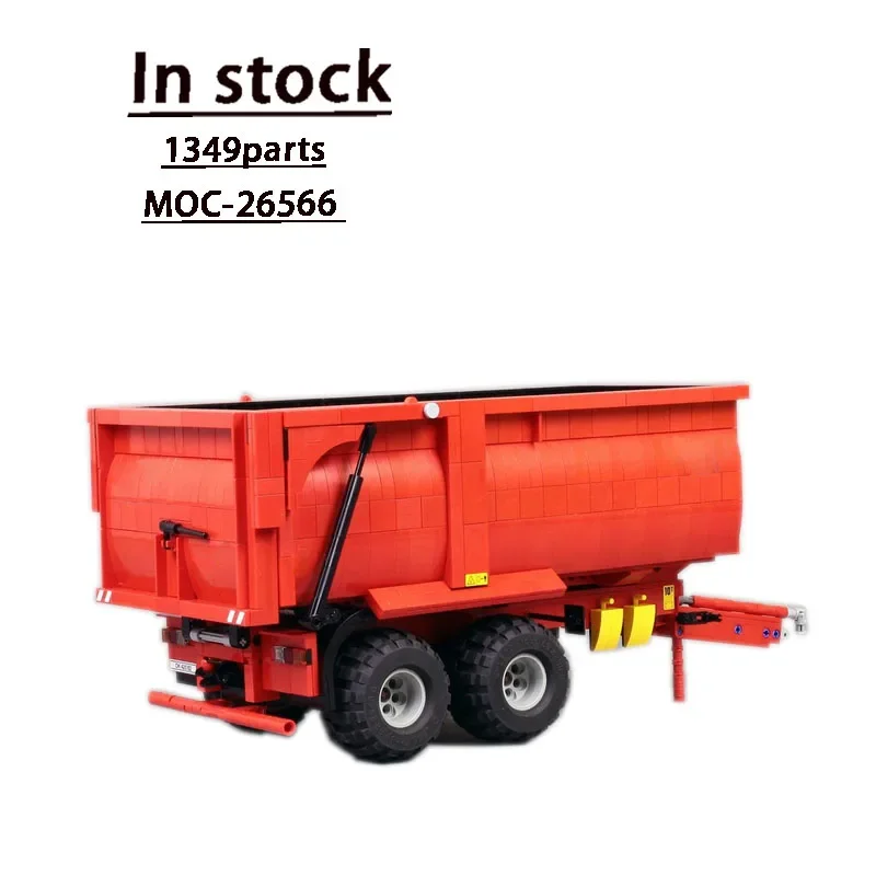 MOC-26566 Dump Trailer 1:17 Scale Building Block Model 1349 Building Block Parts MOC Creative Building Blocks Kids Toys Gifts