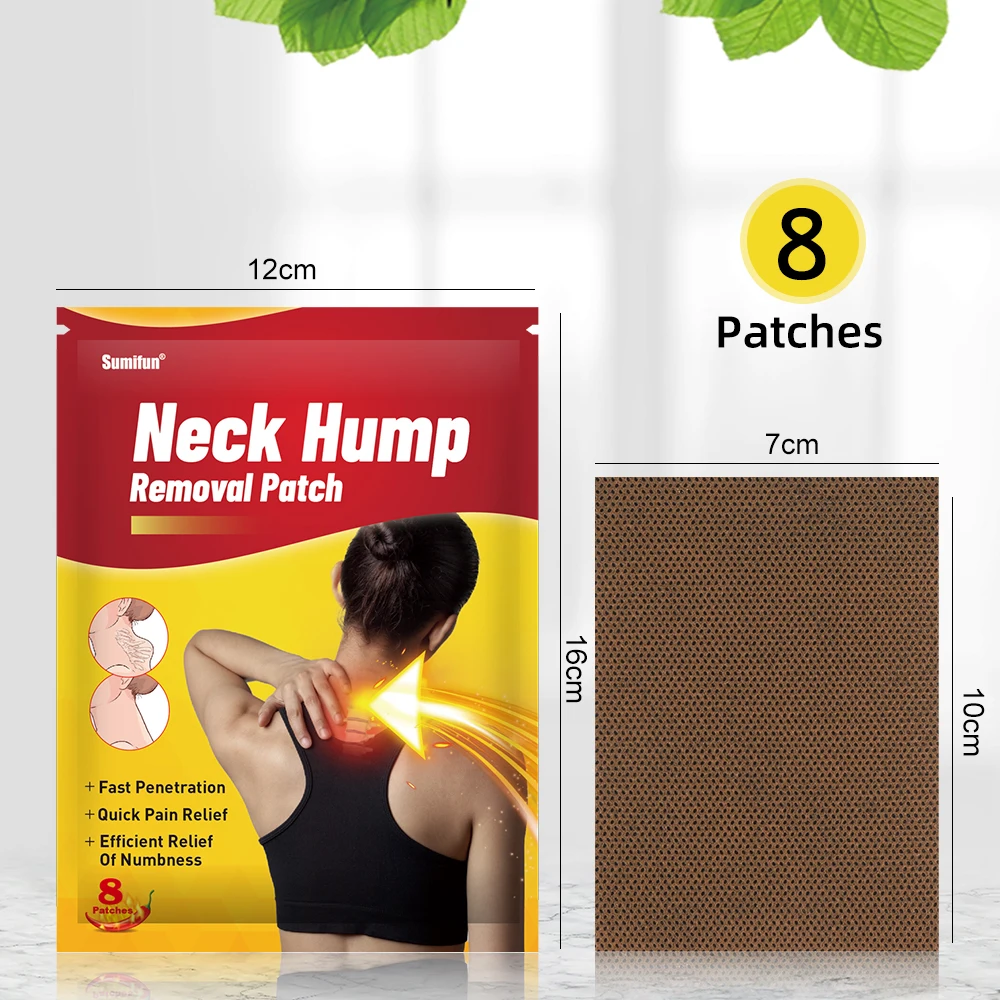 Sumifun Neck Hump Removal Plaster Dowager Hump Neck Drain Patch Medical Posture Corrector Massage Muscle Relax Chinese Medicine