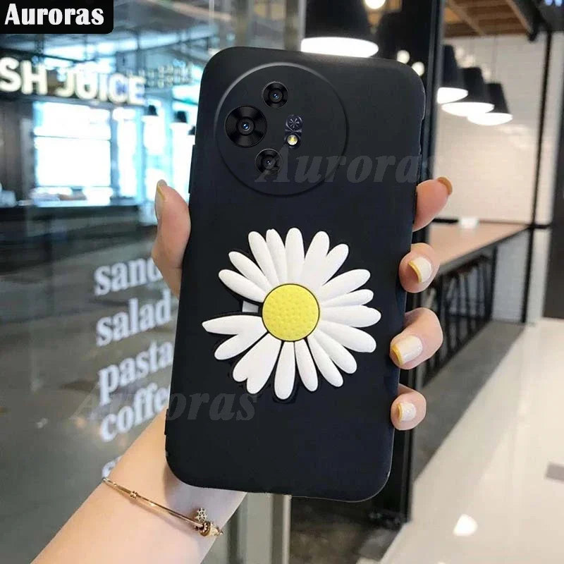 For TCL 50 Pro NXTPAPER Case With Chrysanthemum Holder Silicone Soft Shockproof Shell For TCL 50 SE Pro 50 5G Cover Funda