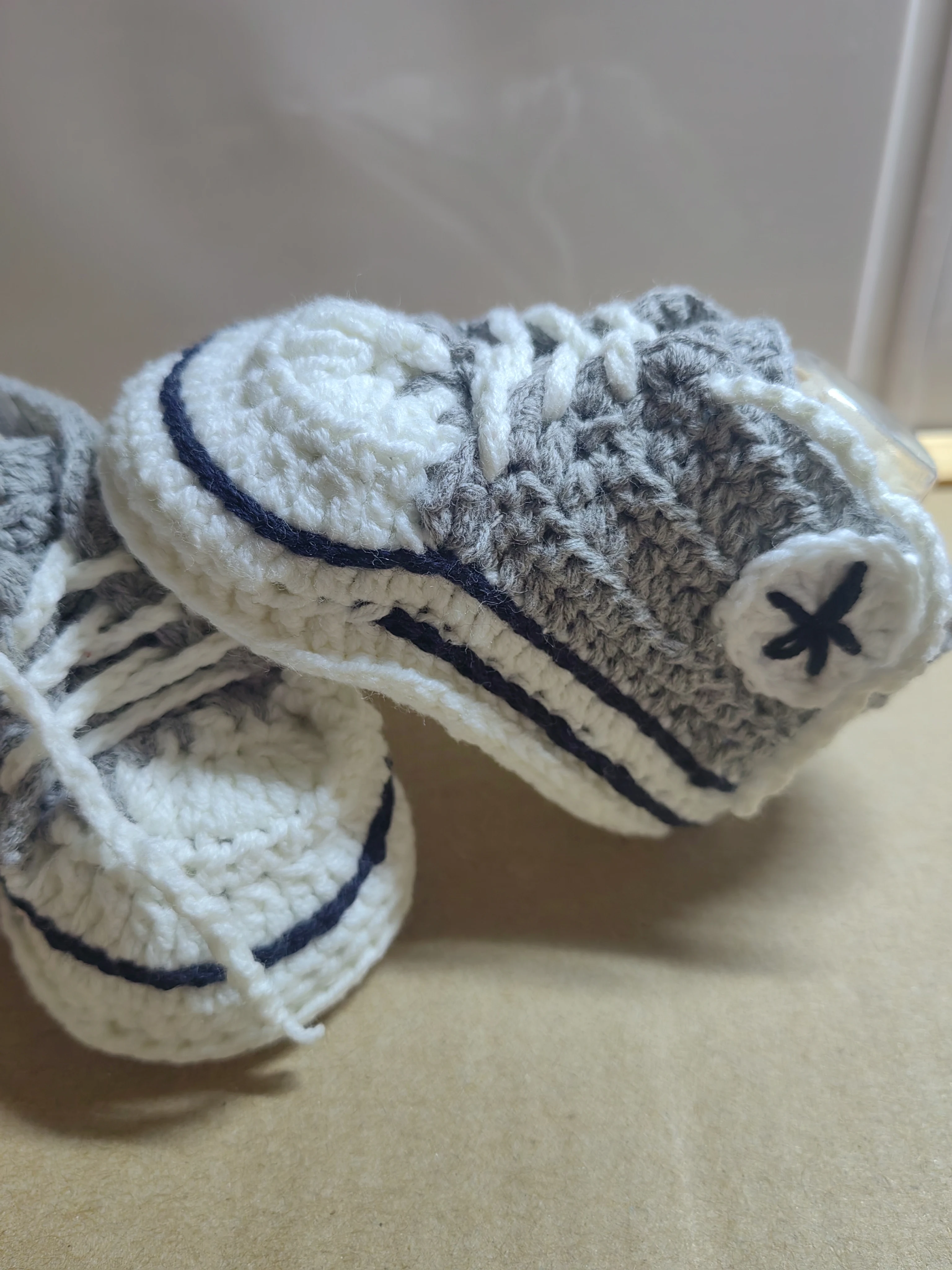 QYFLYXUEQYFLYXUE-gehaakte babyschoentjes, handgemaakte baby gehaakte laarsjes, baby sportschoenen selecteer maat: 9cm 10cm 11cm