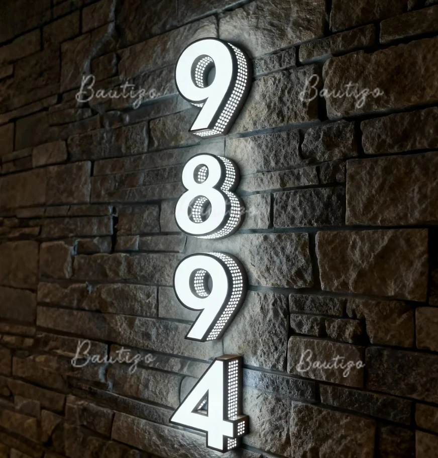 Gold Logo Sign Letter for Business Luxury Channel 3d Sigange LED Advertising Outdoor Decor Items Gadget Custom Front Lit Neon