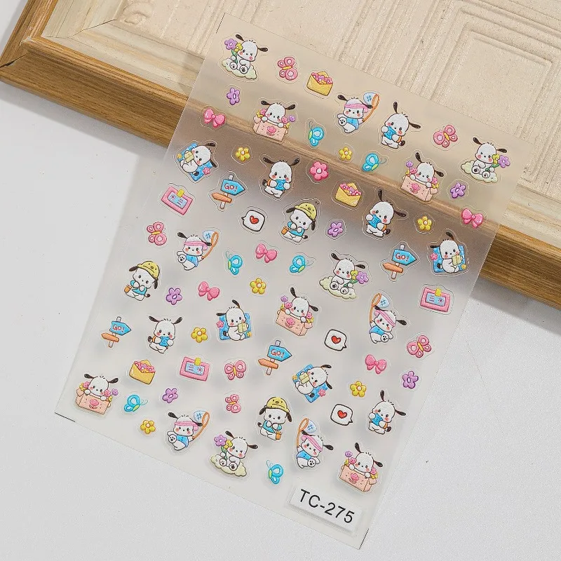 3 stücke Hallo Kitty Maniküre Aufkleber Dekoration Niedlichen Cartoon Anime Spielzeug Frauen Liefert Desktop Dekoration Student Geschenke Großhandel