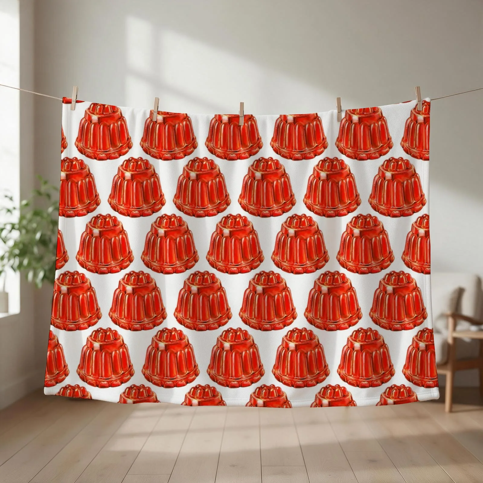 Jello Mold Pattern Throw Blanket Flannel Large Decorative Sofas Bed linens Blankets