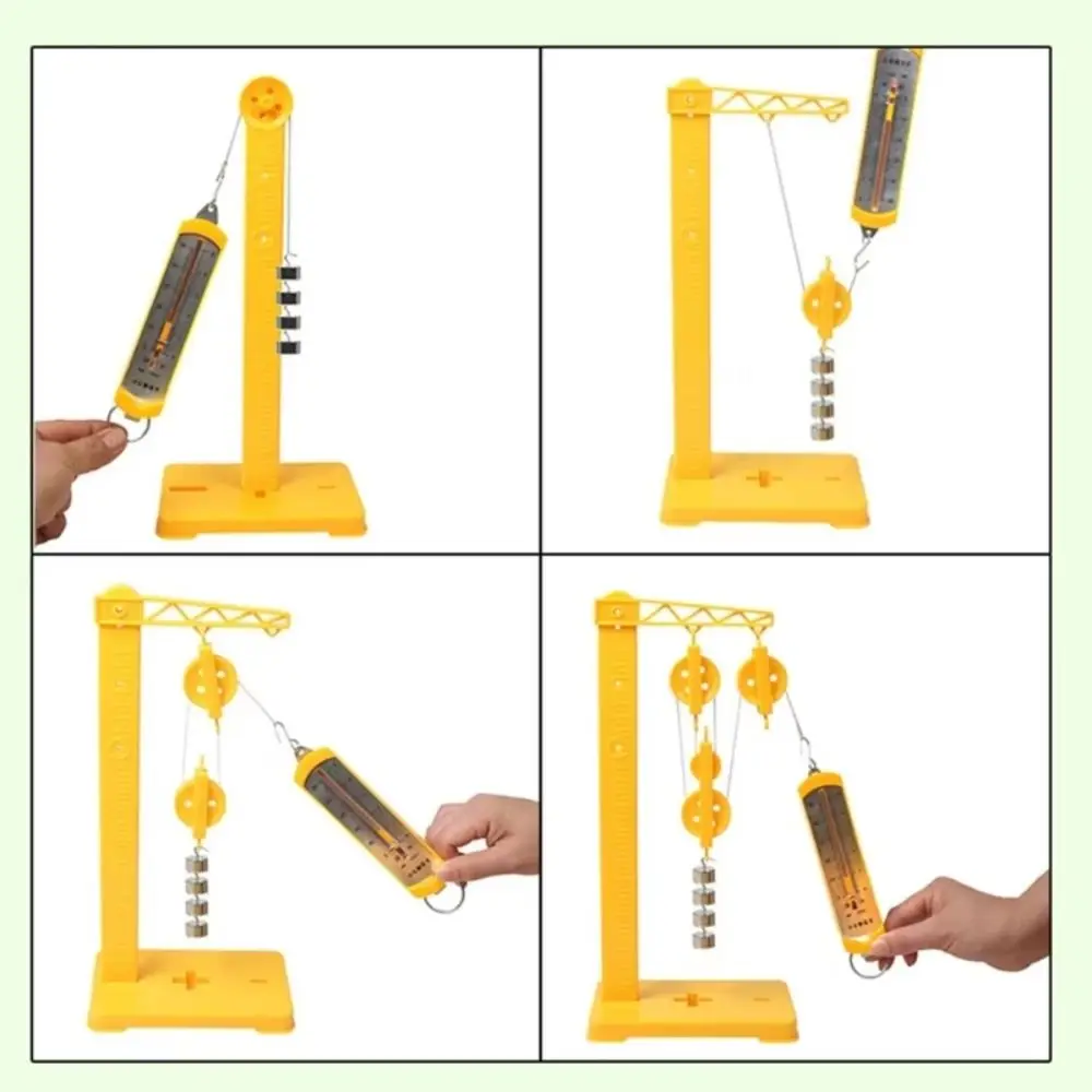 Self-made DIY Lever Experiment Set Mechanical Mechanics Basic Classroom Pulley Set Portable Rubber Band Force Gauge
