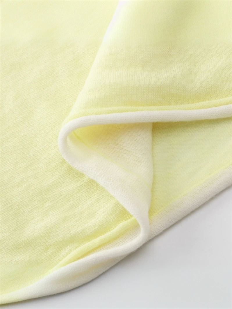 PM Wang Na Na Pure Wool Knitted Sweater Women's Base Layer Roll  Color Blo Spring Faion Soft Long Sve Knitwear