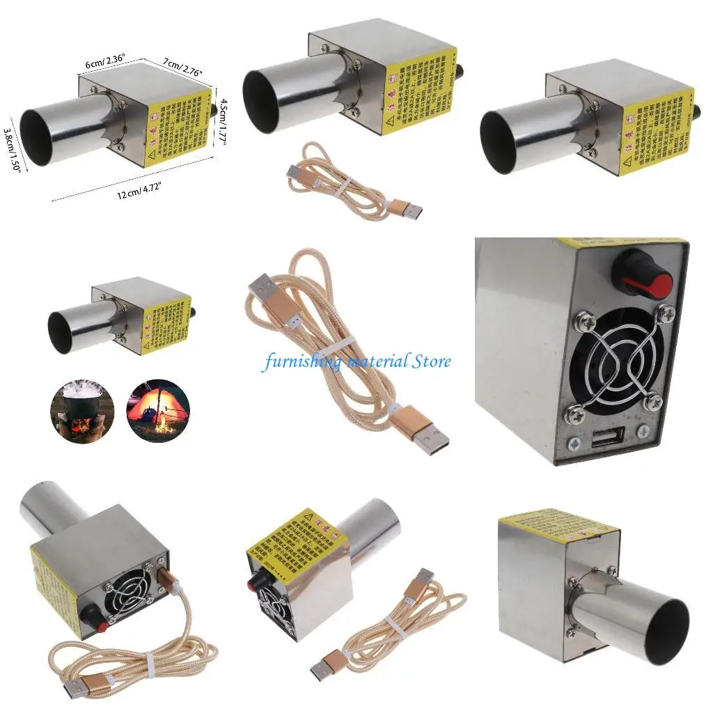 Y5GD Portable BBQ Fan Blower Blower Handheld USB 5V Barbecue Fan Air Blower Camp في الهواء الطلق #1