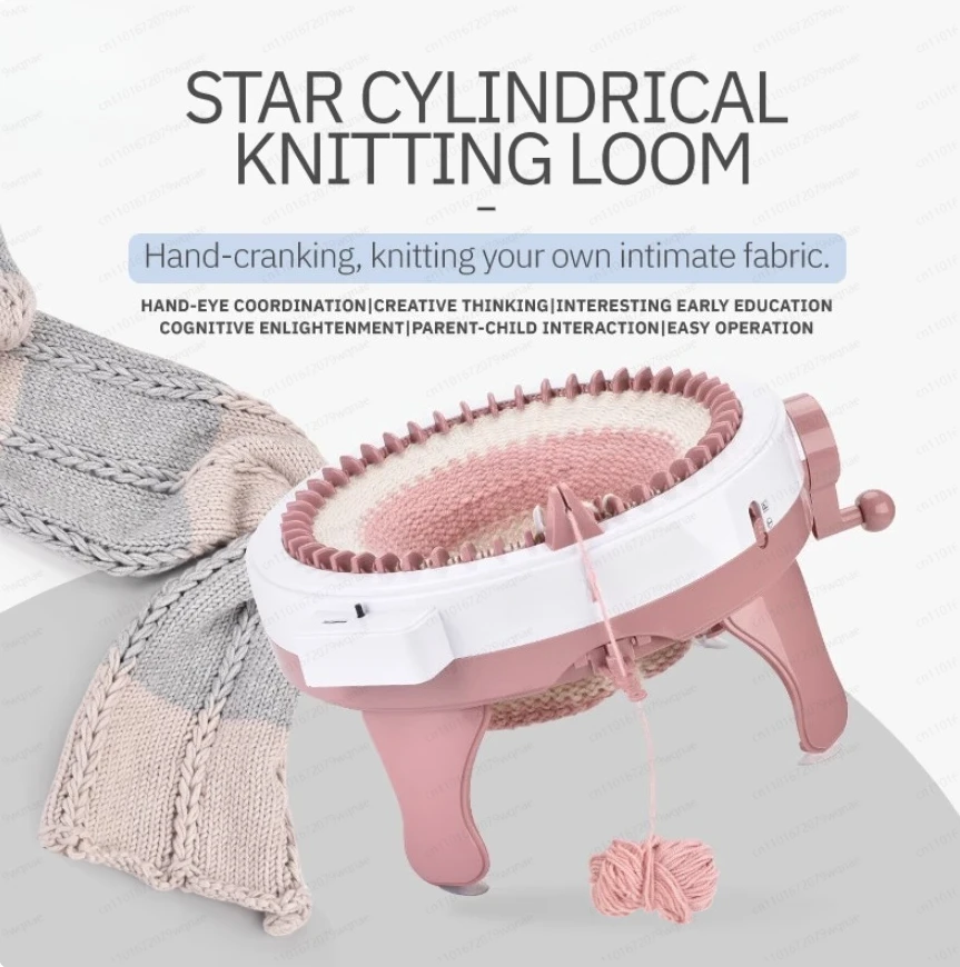 48-Needle Knitting Wheel for DIY Crafts - Dual-Mode Machine for Socks, Scarves & Hats,Perfect Xmas Gift for Knitting Enthusiasts