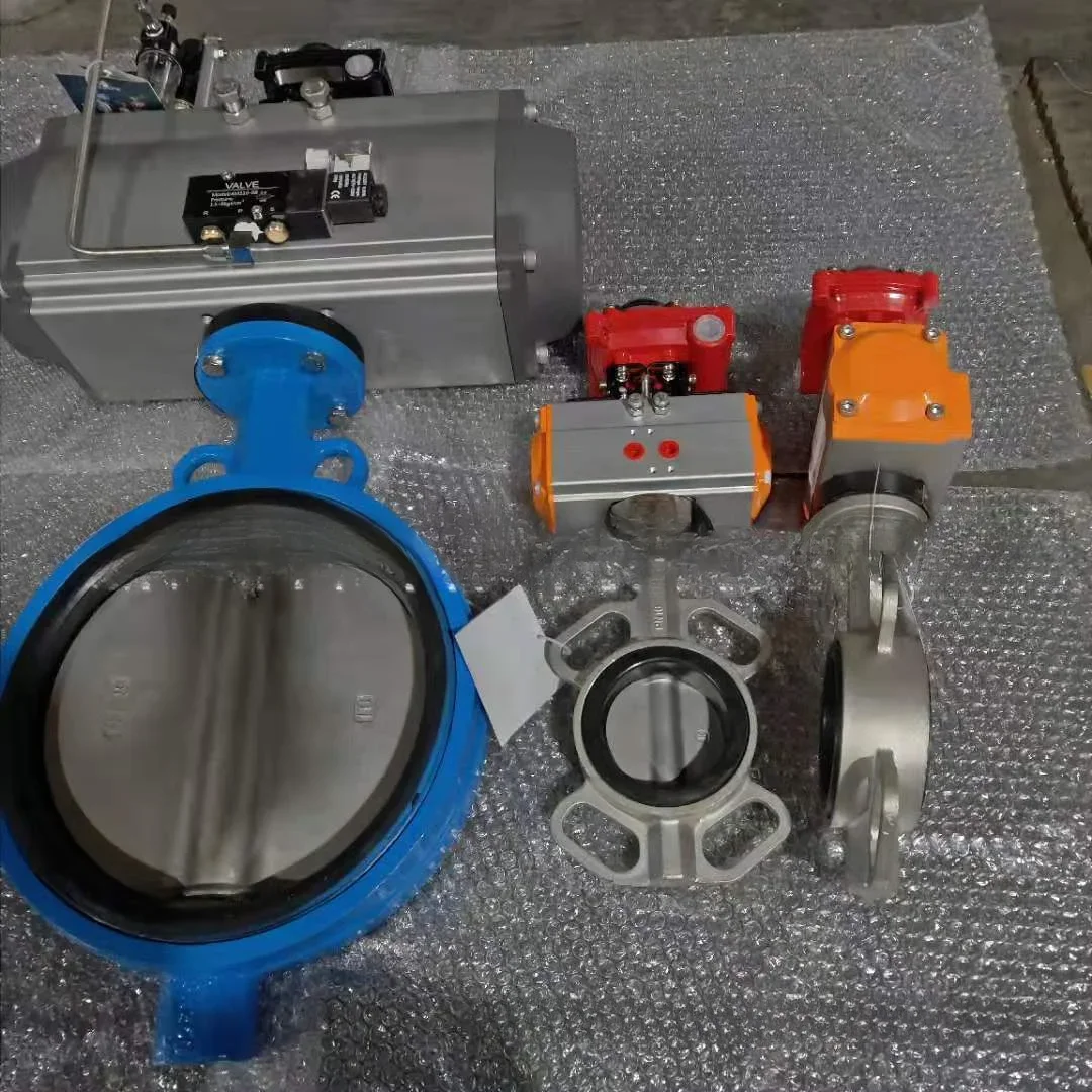 D671X-16Z Pneumatic Stainless Steel Rubber-lined Butterfly Valve Gas Triple