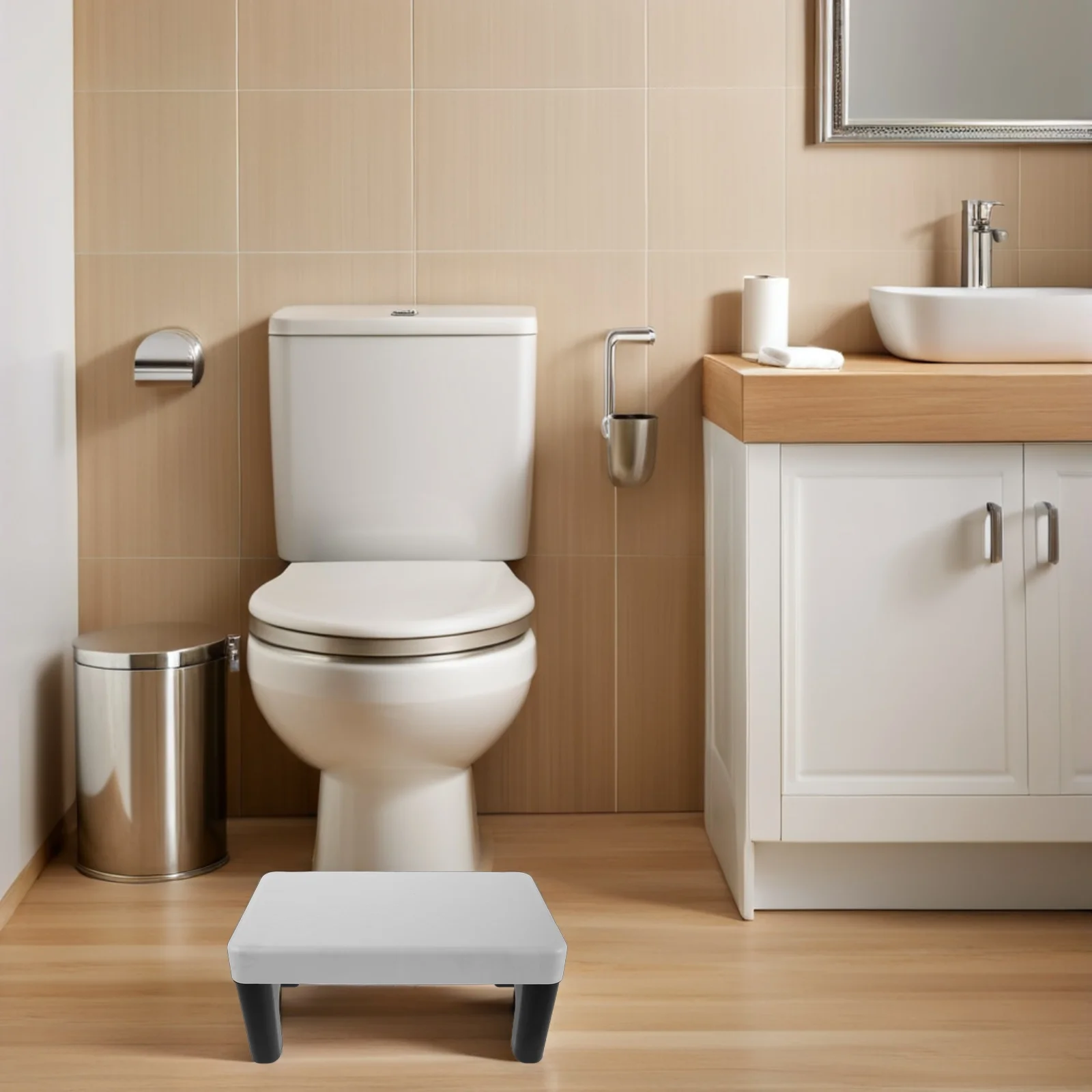 

Thickened Toilet Squat Stool Portable Stable Plastic Bathroom Footstool Kids Poop Squatting Stool Ergonomic Pooping Footrest Non